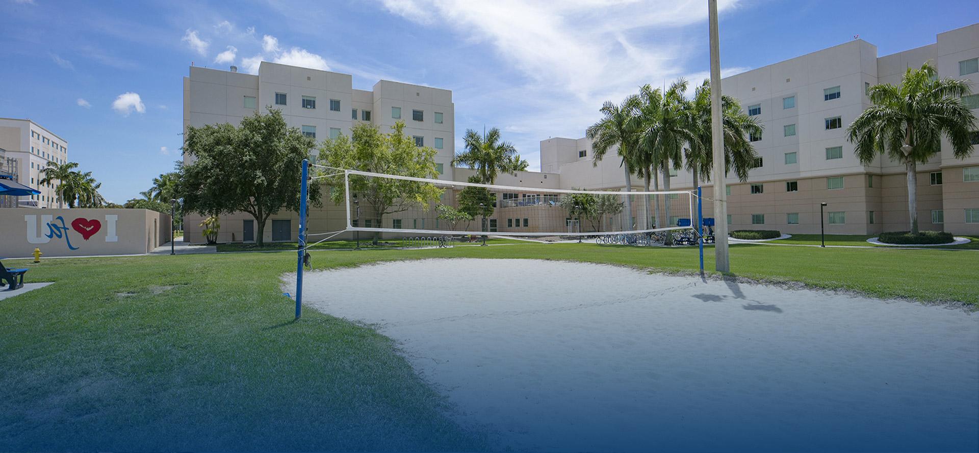 Volley Ball net in front of IPT